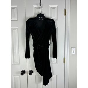 Blue Blush Womens Black Velvet Dress Size Small